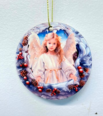 Girl Angel Ornament 3D effect Christmas tree decor Fast Free Shipping - image4